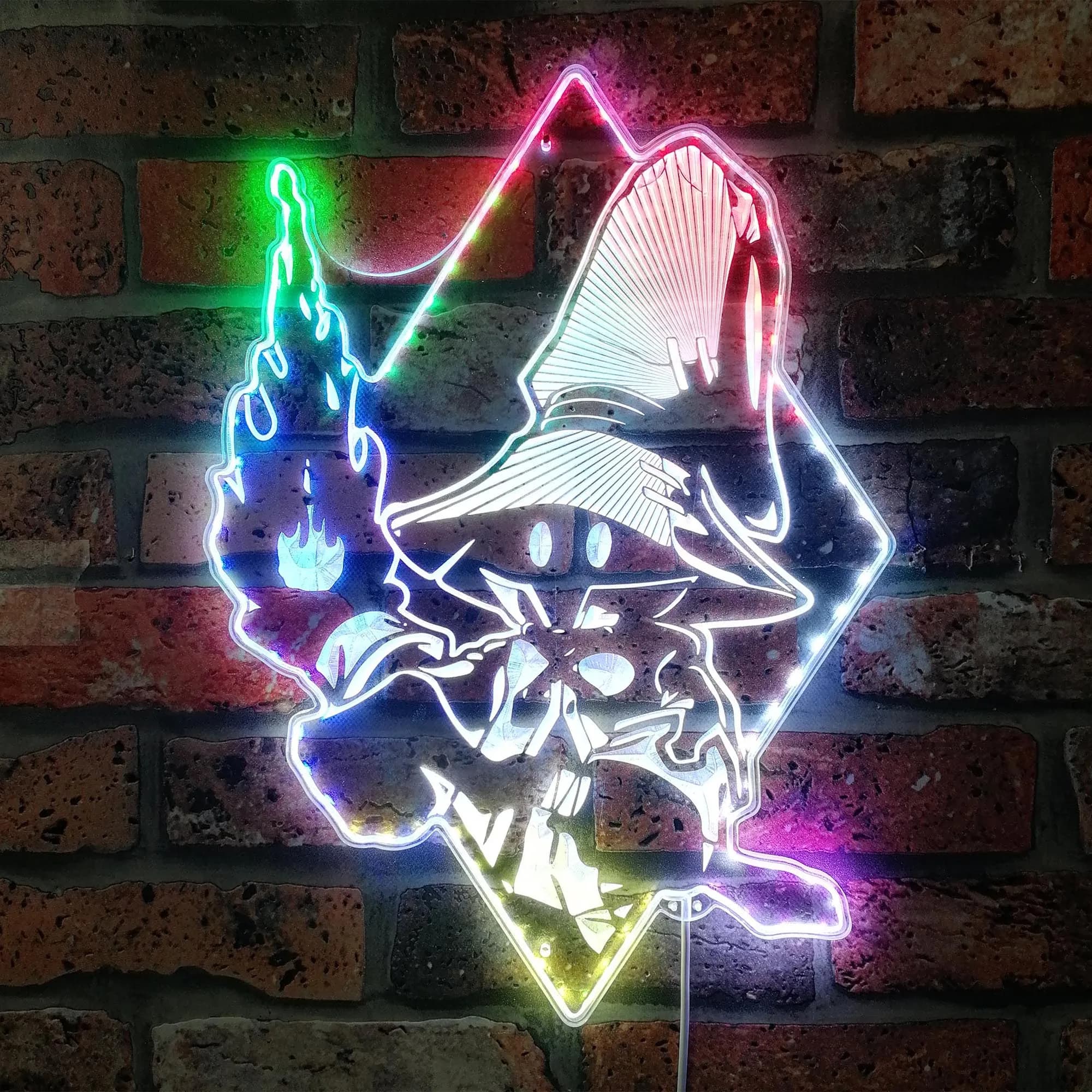 Insegna al neon LED Final Fantasy Black Mage, insegna a LED per luce notturna per giocatori, insegna al neon per sala giochi