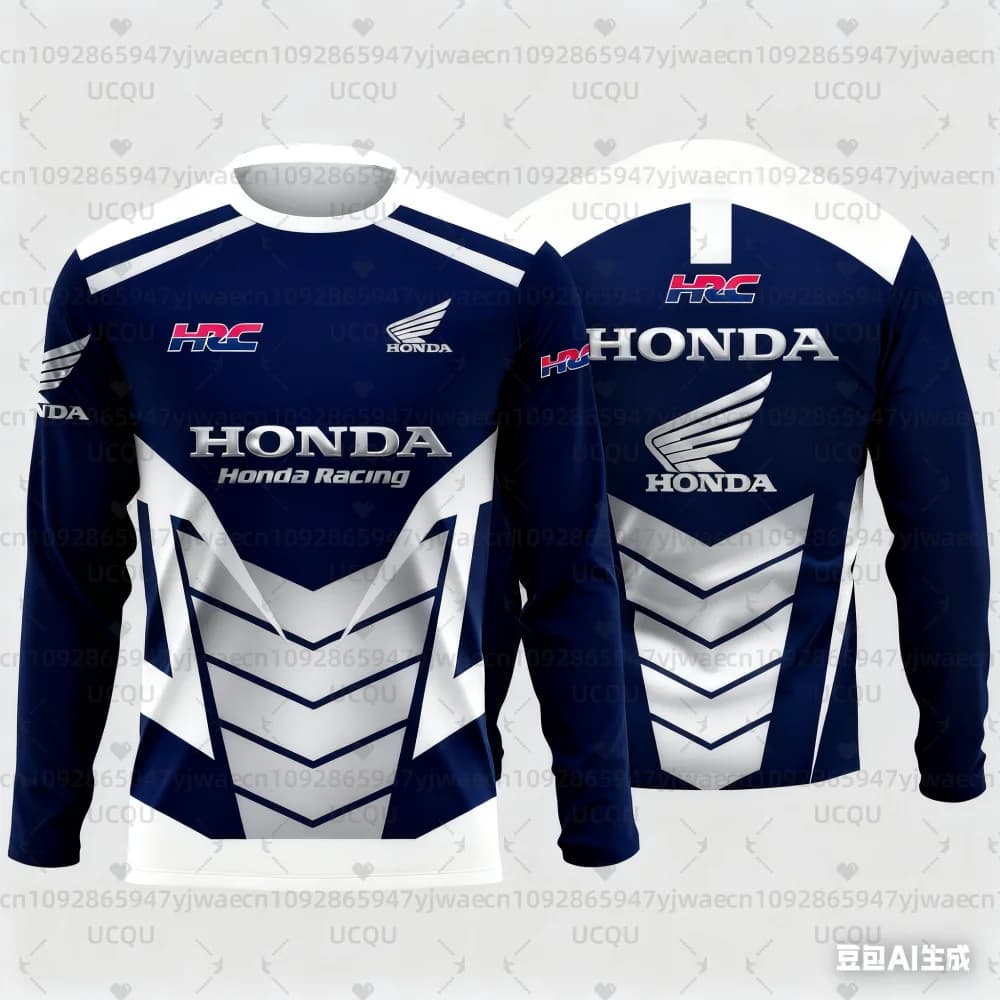 Honda 26 New Summer Basic Shirt T-shirt a maniche lunghe ad asciugatura rapida, comoda e alla moda, per ciclismo