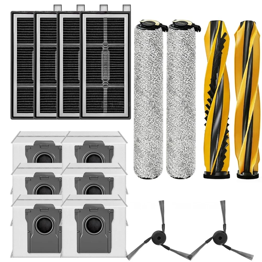 Kit di accessori di ricambio per aspirapolvere robot MOVA Z70 Ultra Roller con spazzola principale, spazzole laterali, spazzole a rullo, filtro HEPA