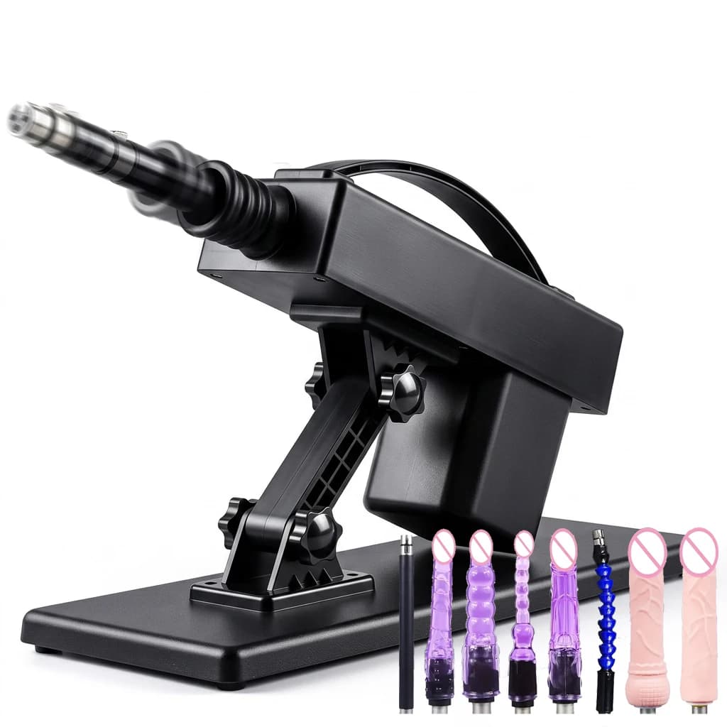 Adjustable Speed Anal Dildo Machine Sex Toys Couples Erotic Games Unisex Vagina Telescopic Female Masturbation Impact Gun with Different Big Penis Accessories For Women Pleasure, Adult Supplies,