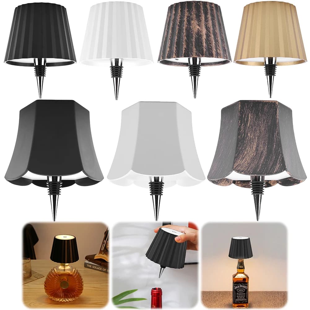 Lampada per bottiglia di vino a LED ricaricabile 2000mAh lampada da tavolo portatile senza fili lampada decorativa per bottiglia di vino per feste bar ristoranti
