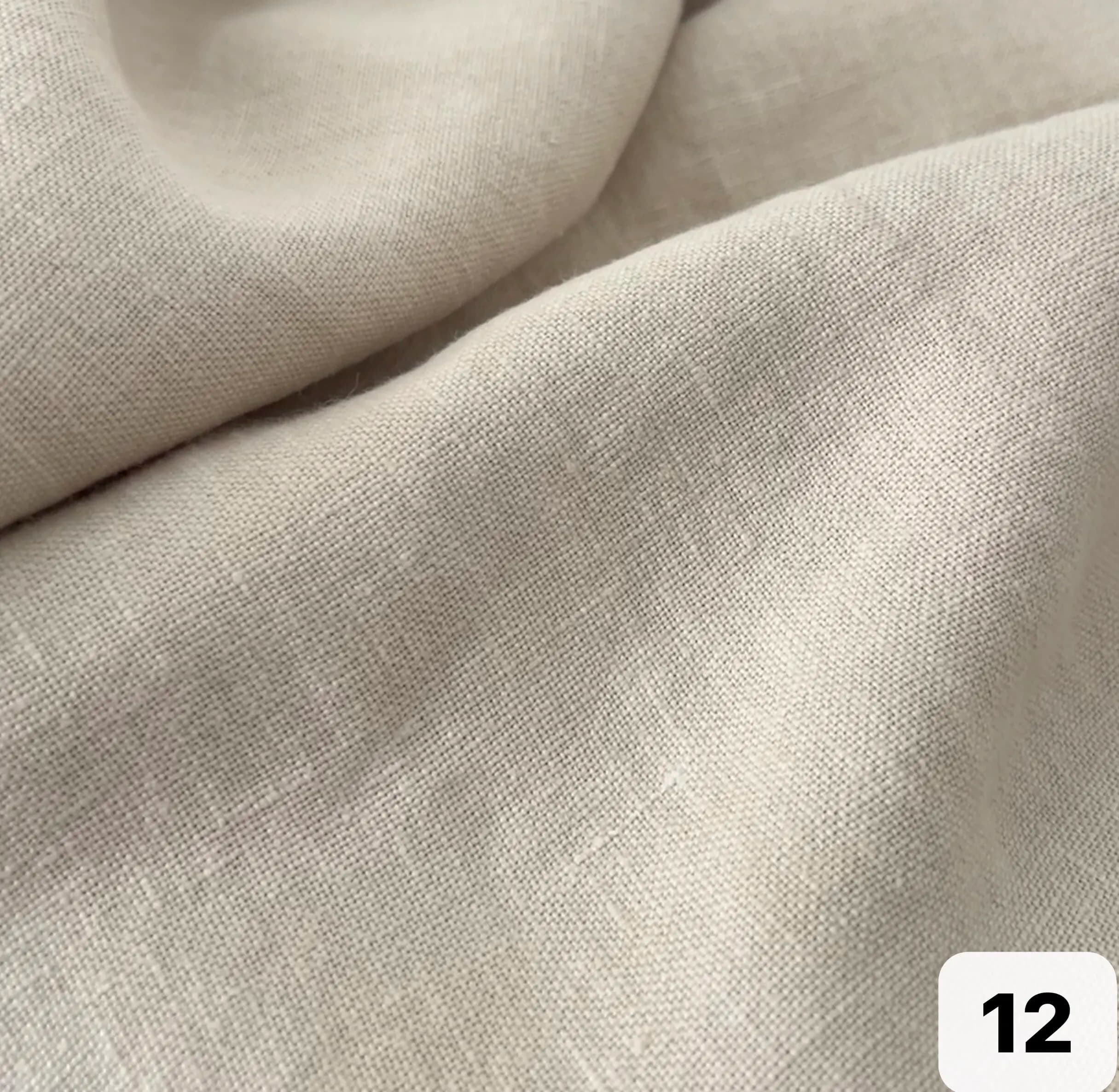 6s Thick Linen Fabric 100% Linen, Stone Sand Washed Linen Fabric, For Pants Jack Sofa Cover, Natural Color