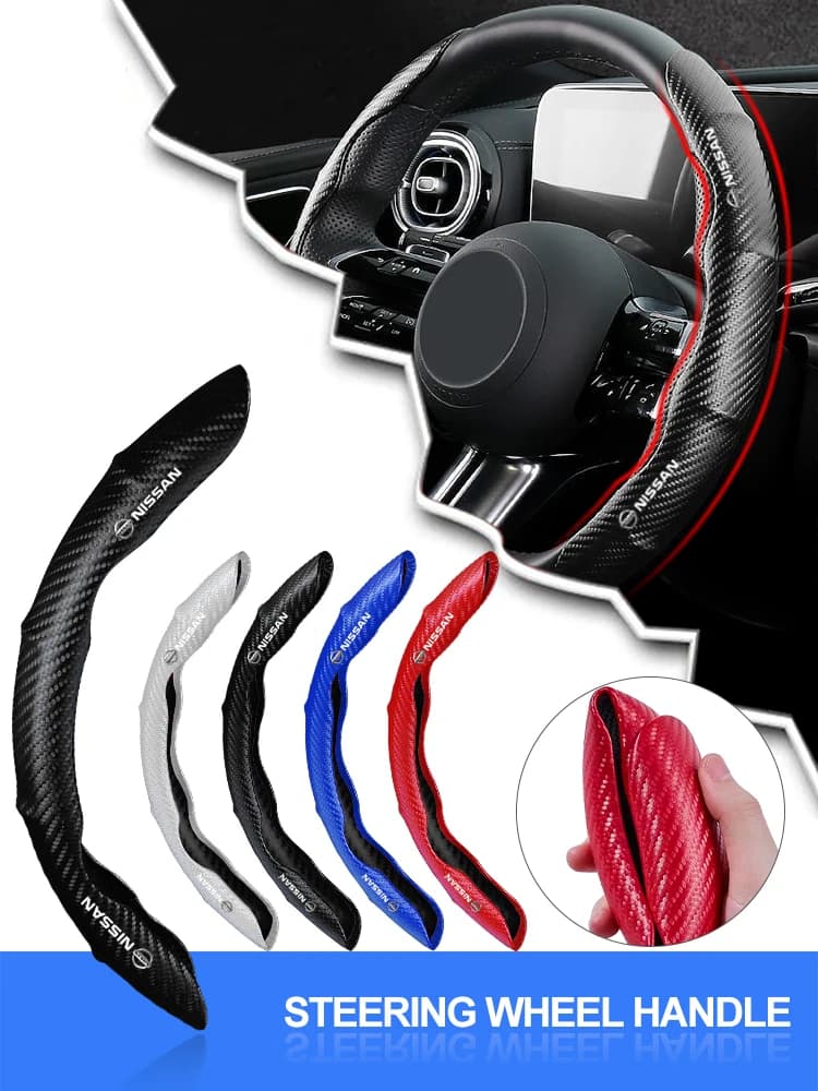 2 pieces anti-slip and wear-resistant protective cover for car steering wheel for Nissan Nismo GTR Altima Qashqai Almera Navara