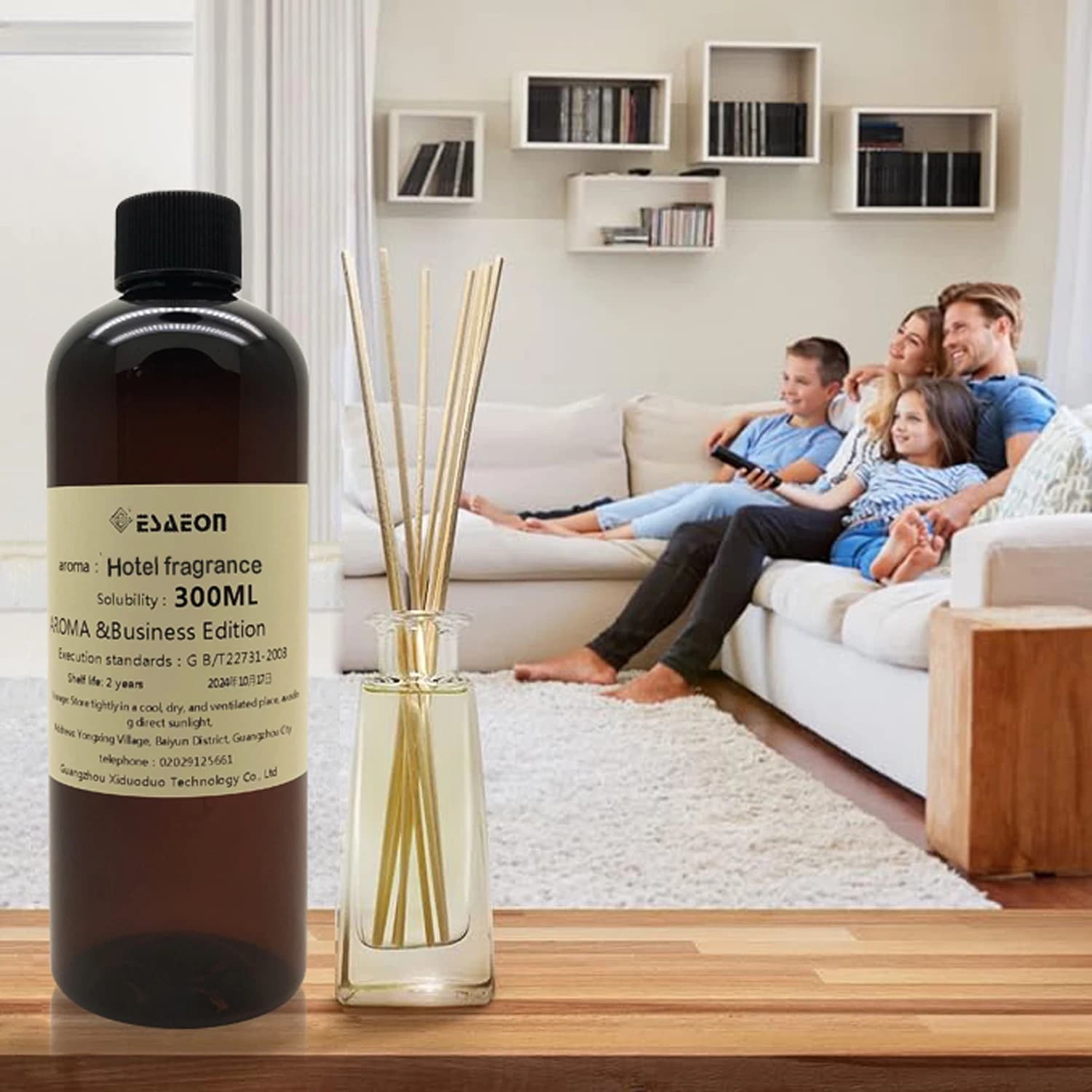 ESAEON 300ml (10.15 fl.oz) Oli Essenziali di Salvia e Sale Marino - Per Diffusori a Bastoncino, Aromaterapia Senza Fiamma e Diffusori Senza Acqua