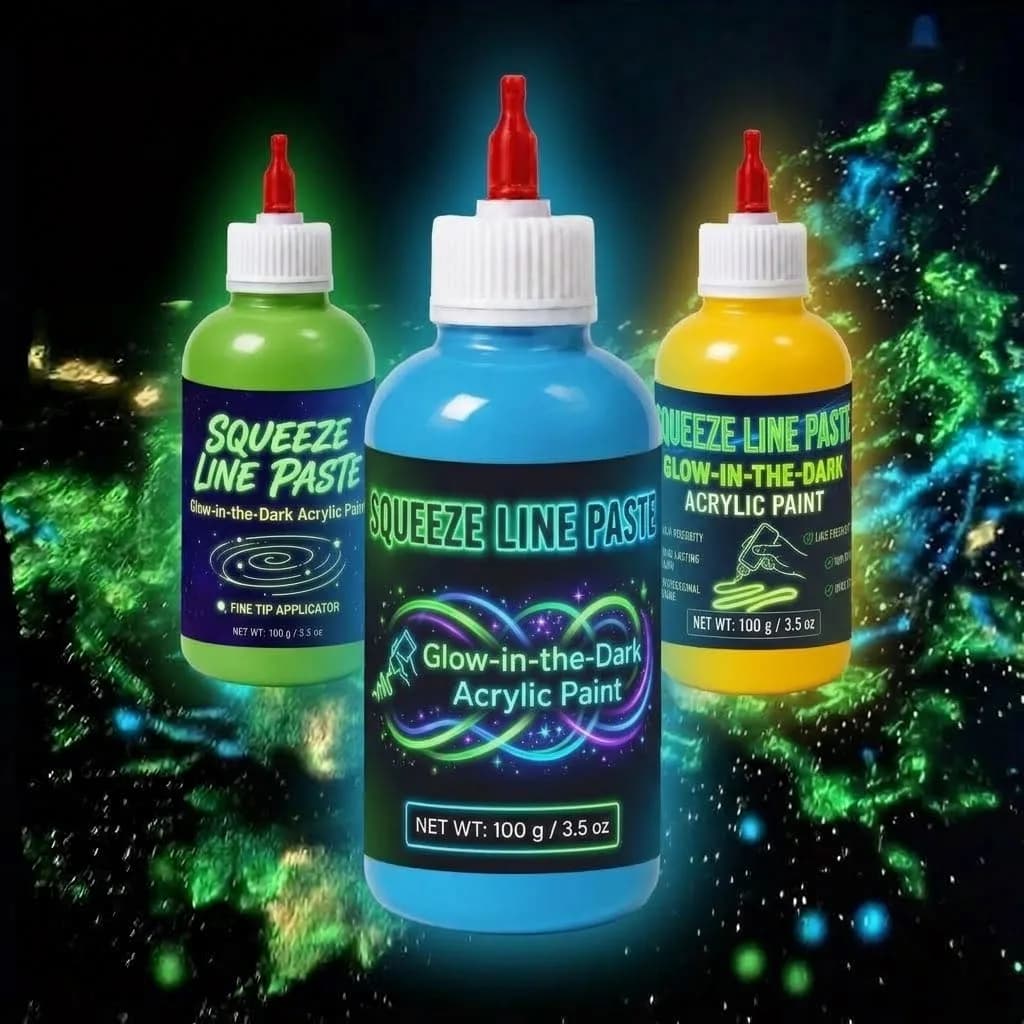 Glow-in-the-Dark Acrylic Paint Long-Lasting Luminous Pigment Easter Party Neon For Professional DIY Wood Fabric Crafting