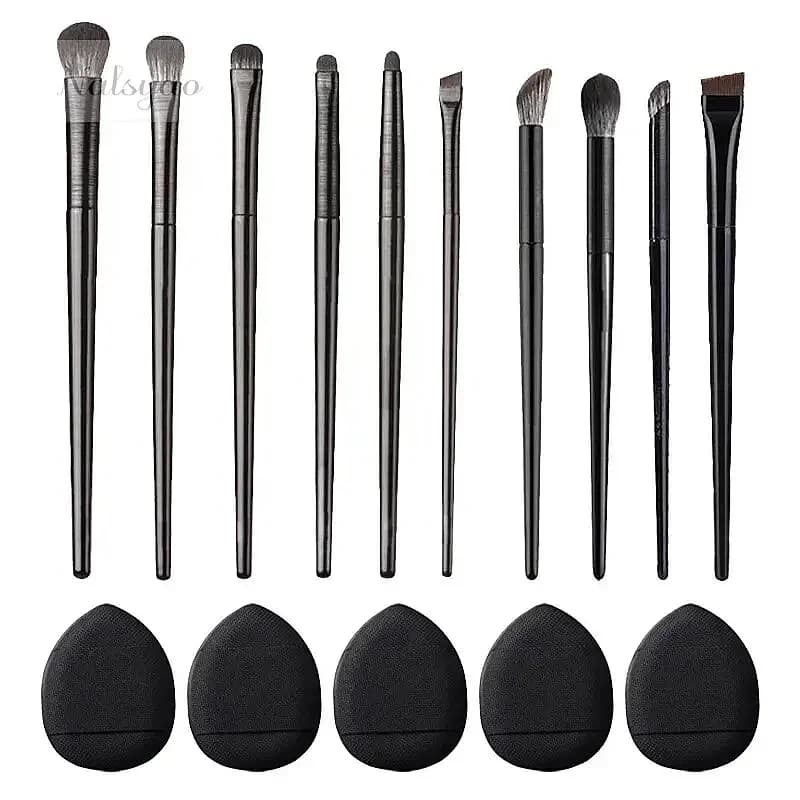 Soft Bristle Eyeshadow Brushes 10-Piece Set Eye Makeup Smudge Eyeliner Blade Detail Small Makeup Brushes