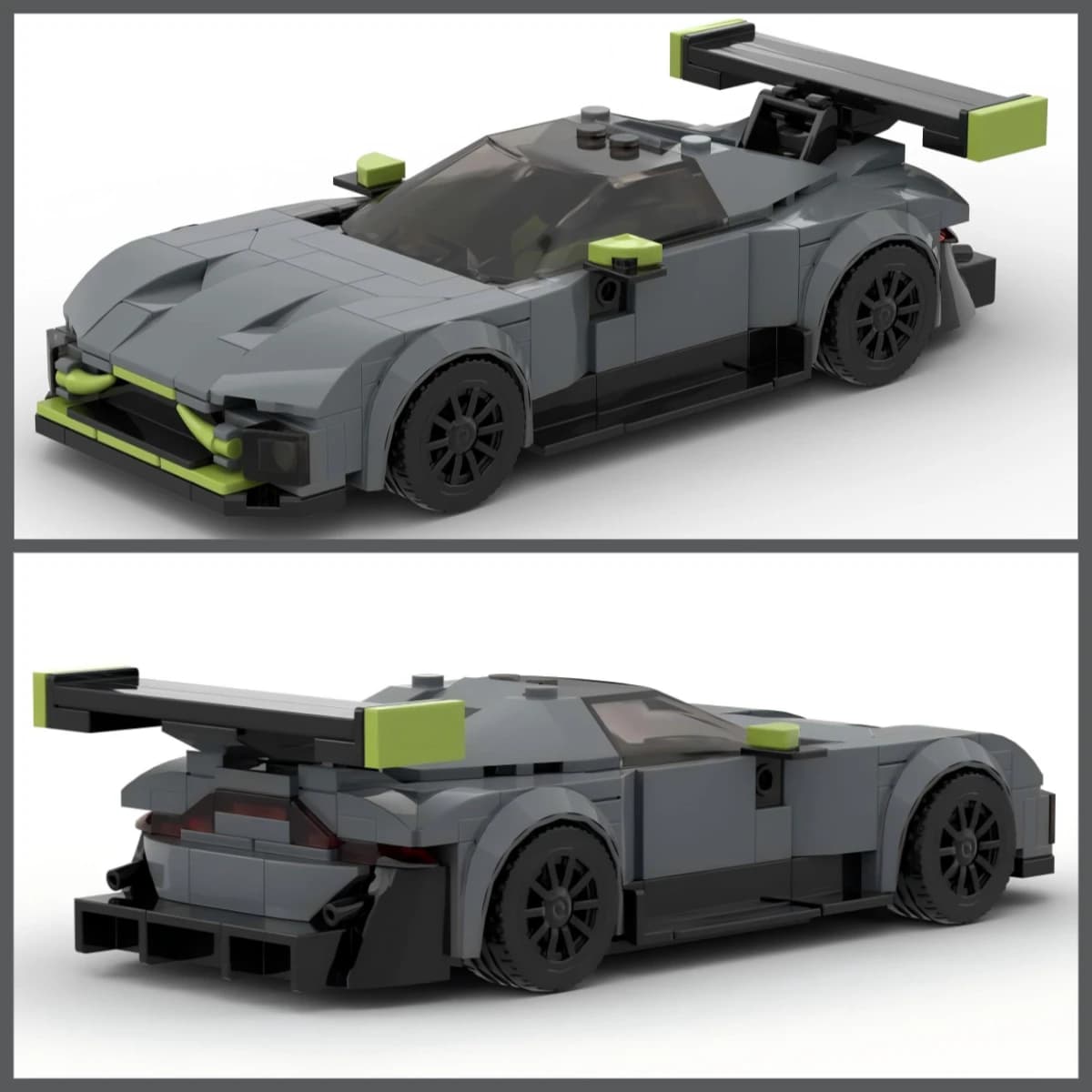 MOC Creative City Supercar Building Blocks Set Kids Assembly Toys Astons Martin Vantage GT3 Racing Model DIY Boy's Birthday Gift