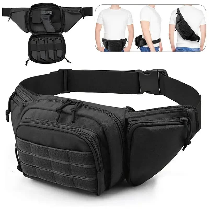 1 piece classic tactical transport bag - Oxford fabric durable, gun mesh, magazine case, zip closure, user