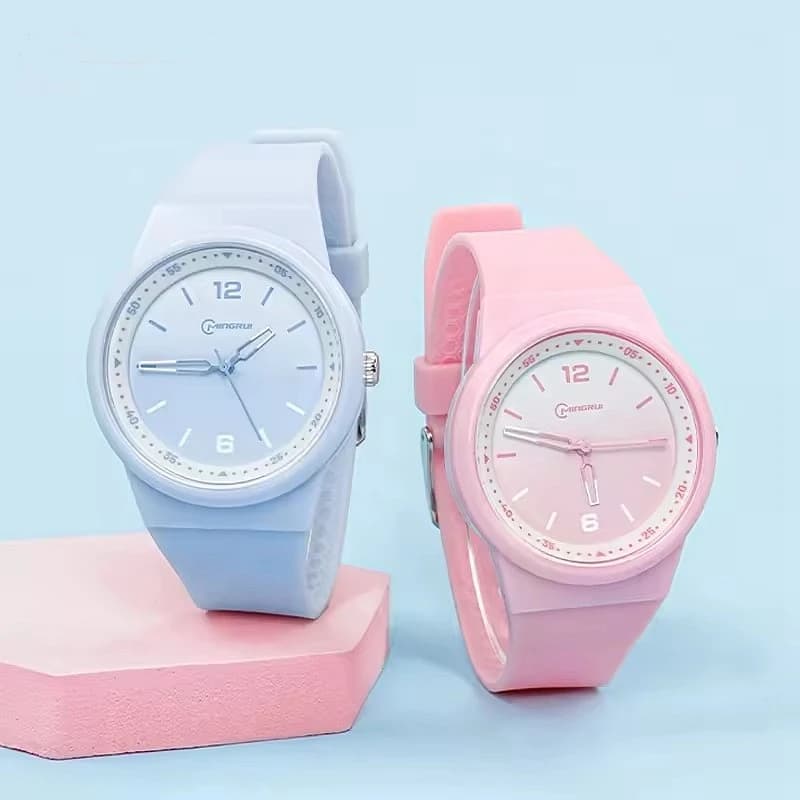 Orologi per bambini al quarzo rosa Cinturino in silicone Impermeabile Blu Analogico Adolescenti Wriwtches per ragazze Ragazzi