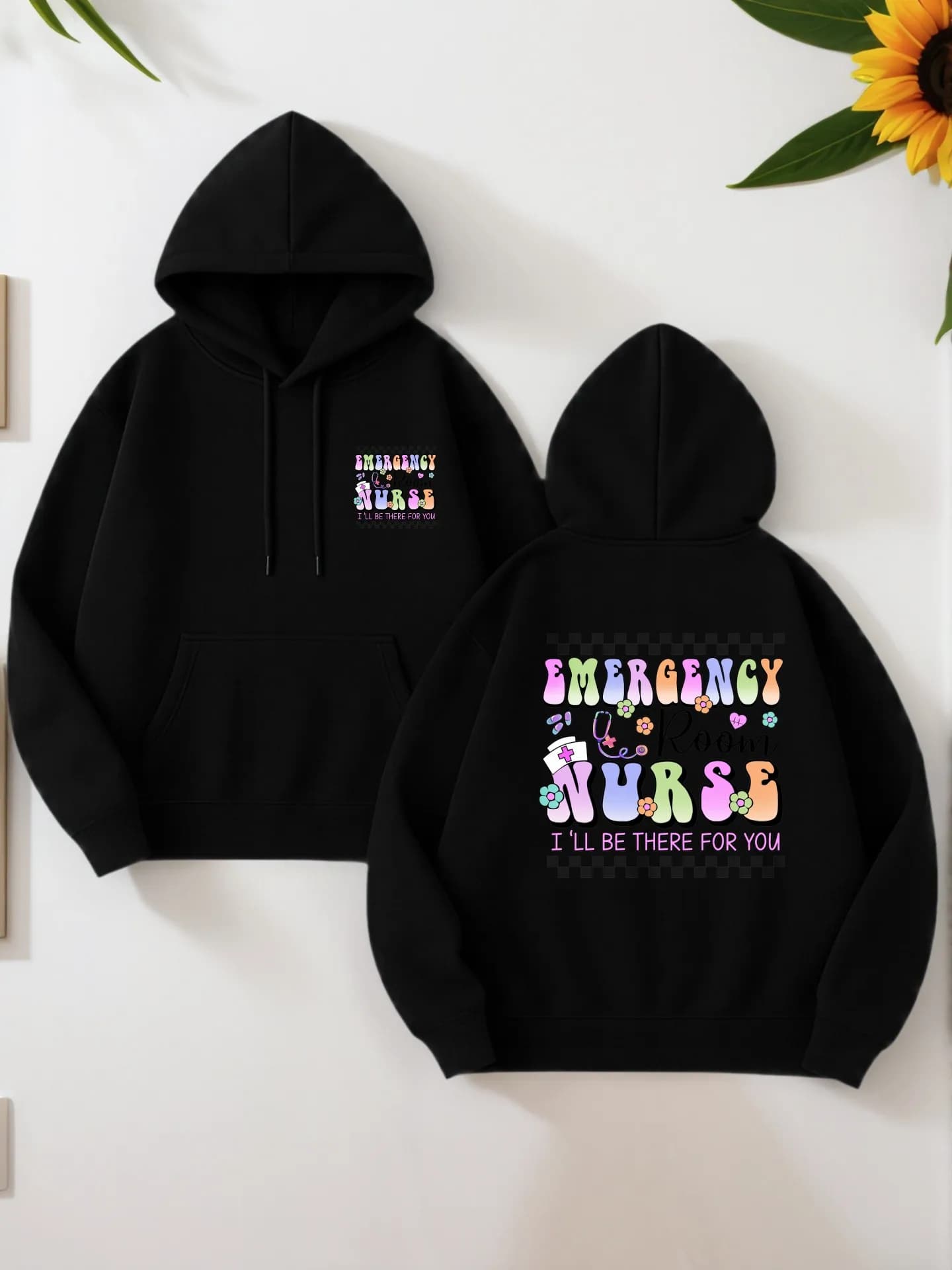 Felpa con cappuccio grafica da uomo, stampa floreale a cuore, stile casual, tessuto morbido, da indossare tutti i giorni, per giovani uomini