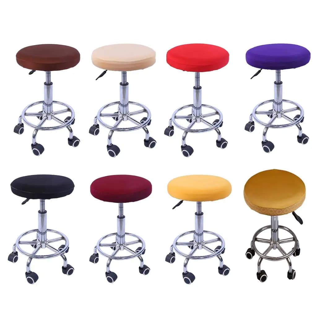 Elasticized Seat Cover for Bar Stool, Protective Seat Bearing, for Home Furniture, Bar and Restaurant
