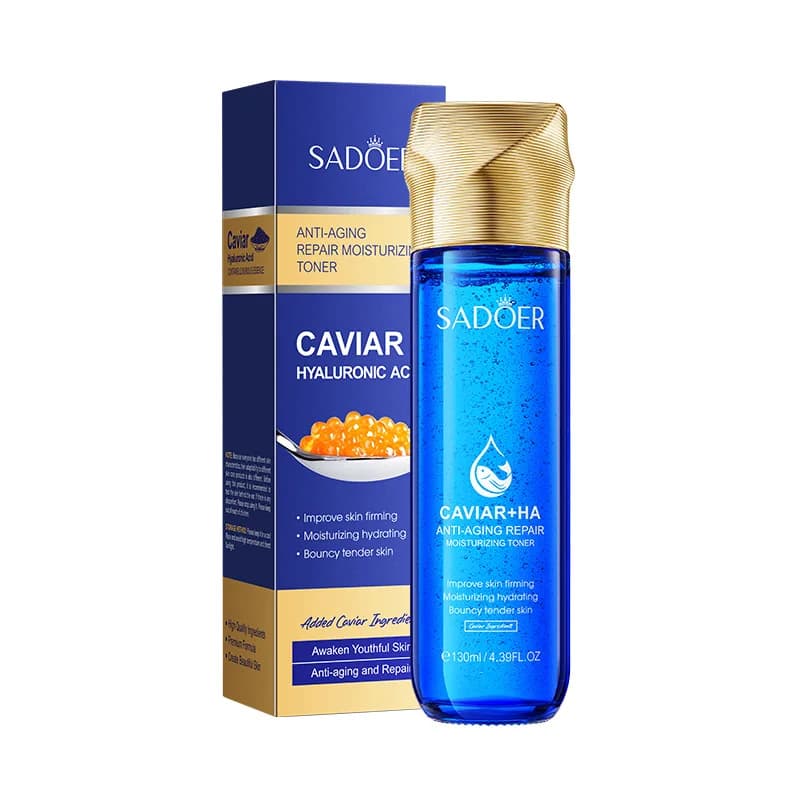130ml Caviar Face Toner Anti-età idratante HA Essential Toner cura della pelle del viso Brighten Repair antirughe cosmetico coreano