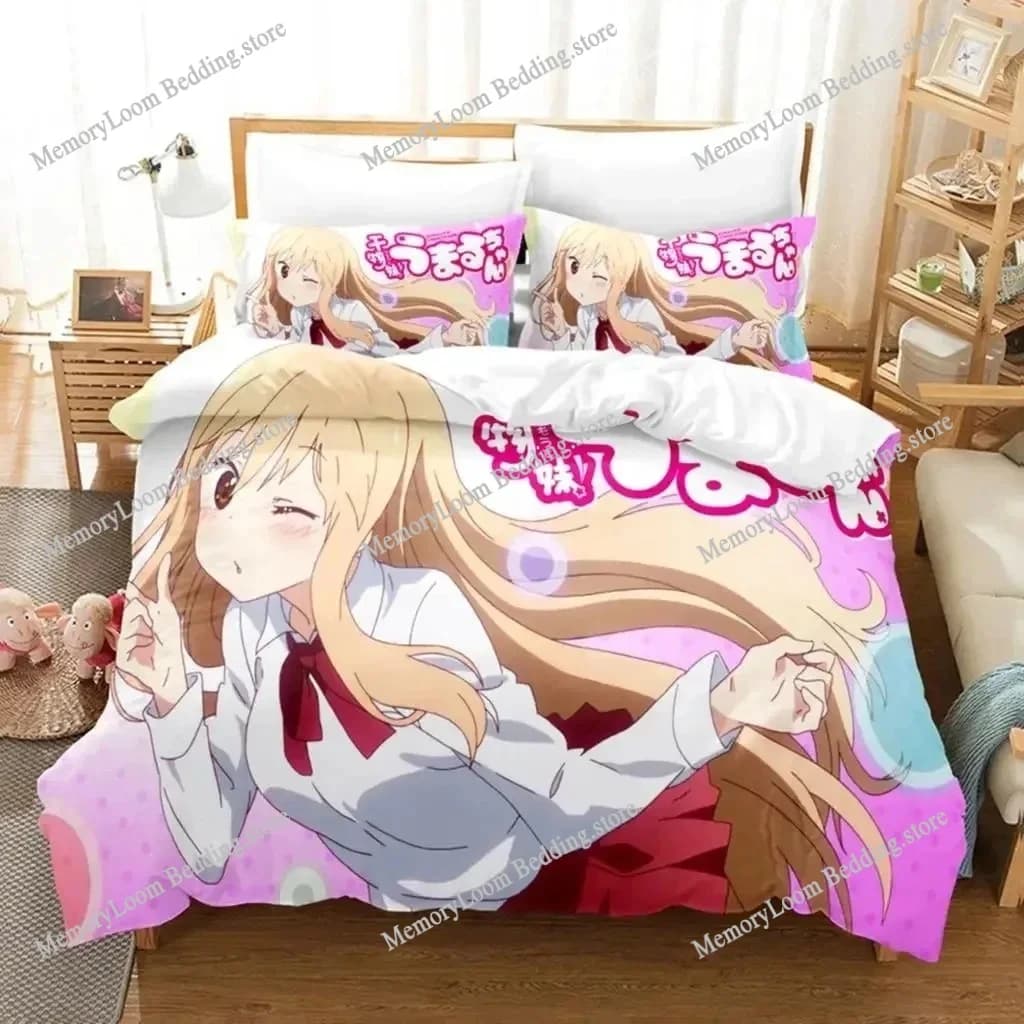 Anime Character Cute Himouto! Umaru-chan Bedding Set Full/Queen/King Size Duvet Cover Pillowcase Kids Adult Soft Home Textile