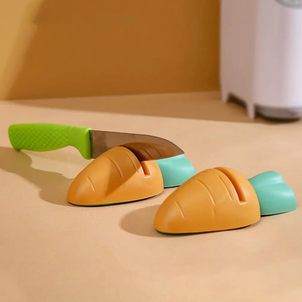 Set of 4 Stones for Renting Carrot, Robuste and Anti-slip, for Kitchen Knives, Cutting Tools for Home and Outdoor
