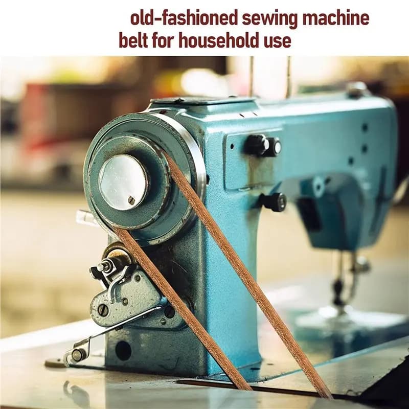 【THANKSGIVING DAY】12PCS Treadle Sewing Machine Belt, 72 Inch 3/16 Inch Replacement Leather Belt With Hook For Singer/Jones Sewin