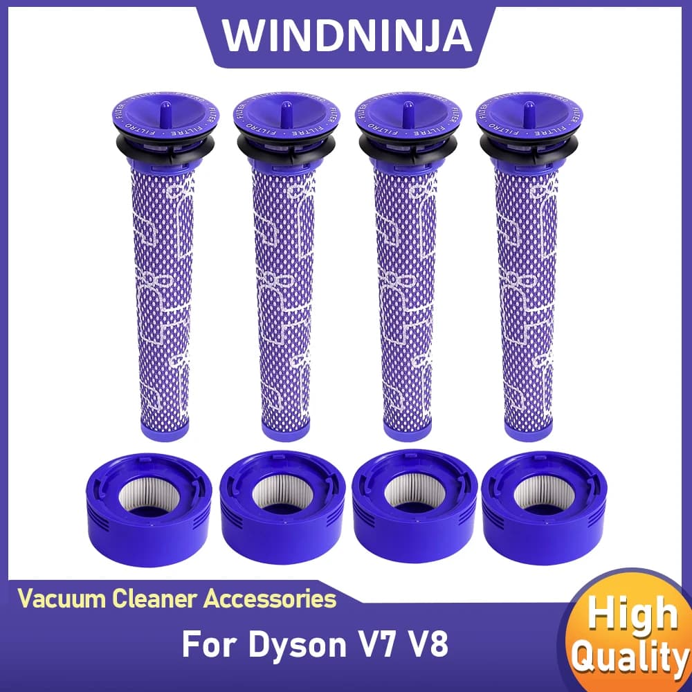 Prefiltro Post Filtro Kit di attacco per Dyson V7 V8 Cordless Aspirapolvere Filtro Pezzi di ricambio Accessori di ricambio Parti
