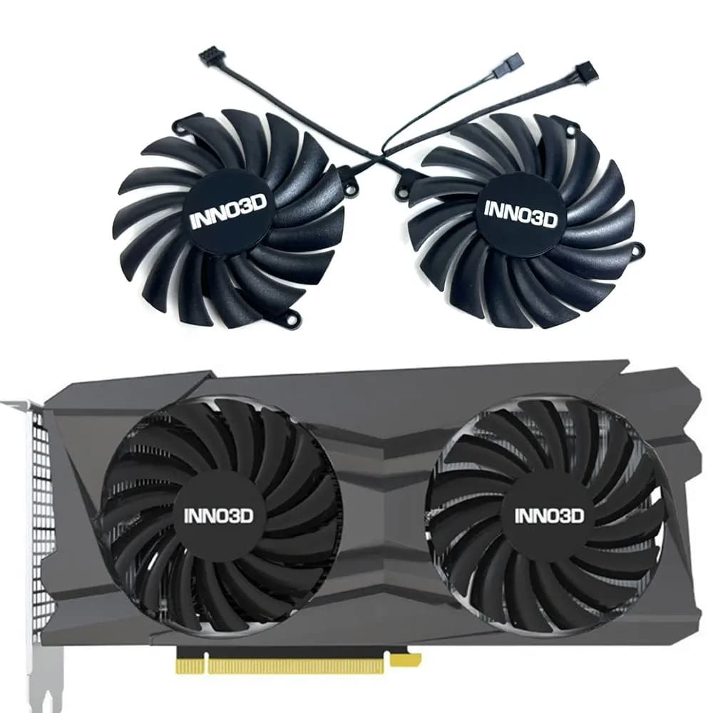 2 PZ/SET CF-12910S 4PIN 0.35A RTX 3050、3060TI Twin x2 VENTOLA GPU, Per INNO3D RTX 3050、3060Ti、3070 Twin x2 Oc Ventola di raffreddamento della scheda Video
