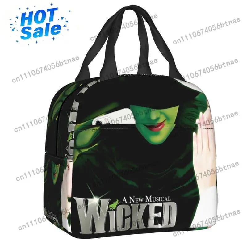 Custom W-Wickeds Magic Thermal Insulated Lunch Bags Women American Resuable Lunch Tote for Work Travel Storage Food Box