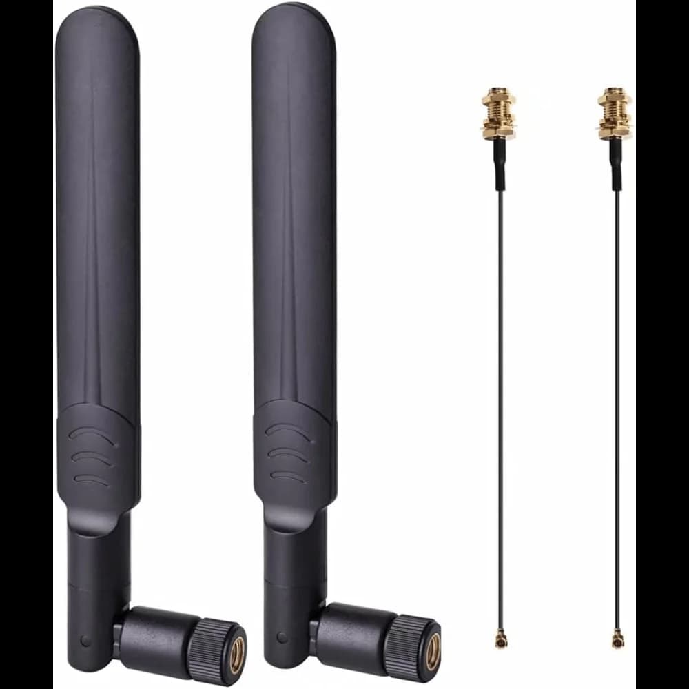 2PCS 8dBi WiFi RP-SMA Male Antenna 2.4GHz 5.8GHz Dual Band for Mini PCIe Card Wireless Routers, Repeater, FPV UAV Drone
