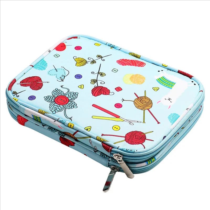 ABKJ-3X Custodia vuota per ferri da maglia Custodia da viaggio per organizer per ferri da maglia circolari e borsa per accessori