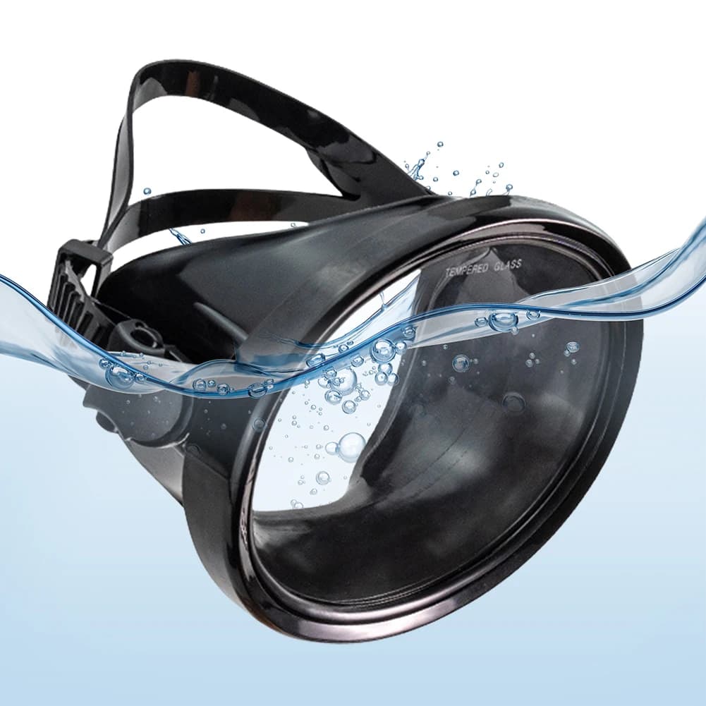 Oval underwater mask Adjustable underwater glasses anti-fog with single lens for diving and snorkeling Underwater sports masks for underwater fishing