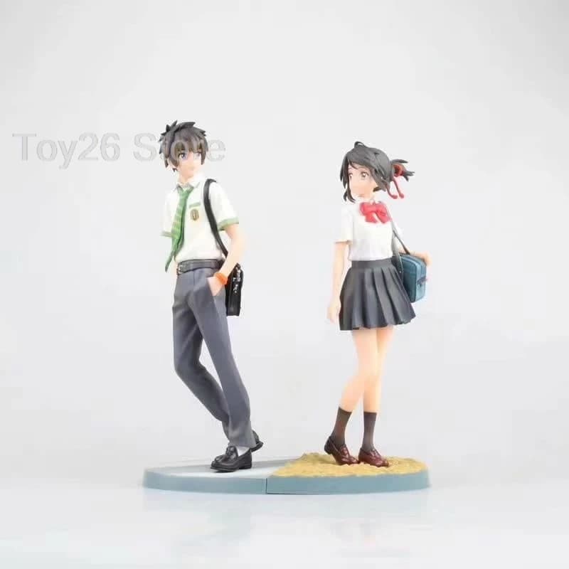 Anime Your Name Figure Tachibana Taki Miyamizu Mitsuha Collection Model Toy Doll Gift For Boyfriend Girlfriend 23CM