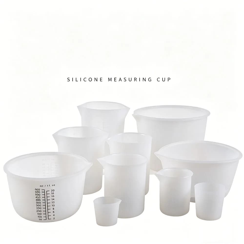 Transparent 1X100ML Silicone measuring cup Split cup Resin Silicone Mould handmade DIY Jewelry Making tool epoxy resin cup
