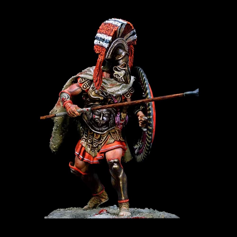 Kit modello in resina 75055, Fanteria Pesante Spartana dell'Antica Grecia, Scultura da Collezione Non Assemblata per Hobbisti