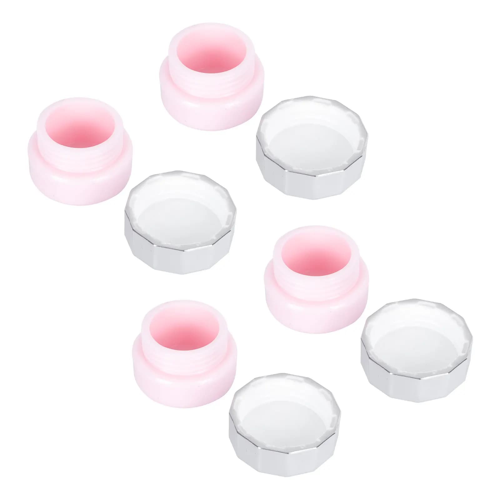 Set di 4 piccole bottiglie vuote per smalto gel, colla, crema, lozione, siero viso, fai da te, cura della pelle, portatili, da viaggio, ricaricabili, in plastica