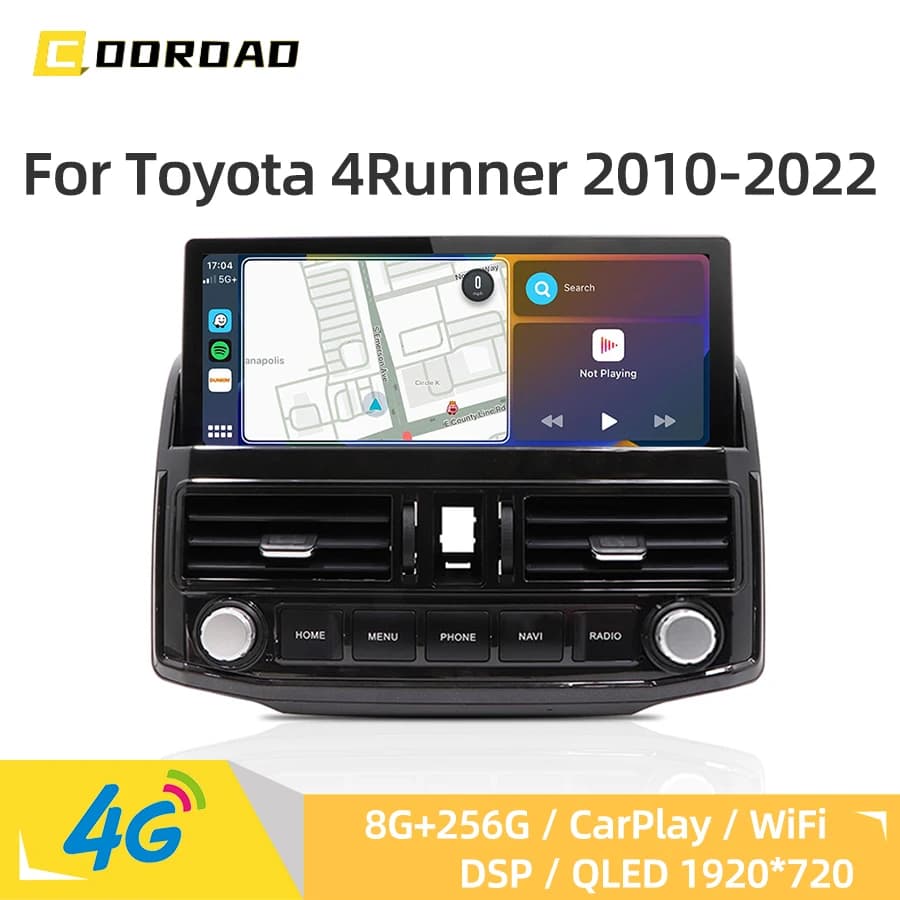 1920*720 Android 14.0 Autoradio Navigazione GPS 4G WiFi Bluetooth DSP RDS Stereo Lettore Multimediale Per Toyota 4Runner 2010-2022