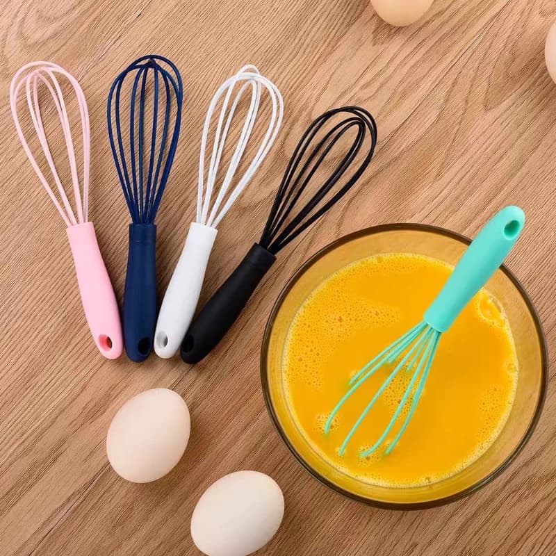 Mini 6 inch silicone eggs blender for children, manual for domestic use, egg mixer, cream, kitchen tool