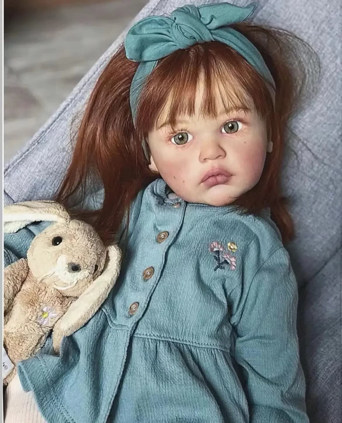 Customized Limited Supply24inch Reborn Baby Mattia With Hand-Rooted Red Hair Already Finished Doll With Different Dress