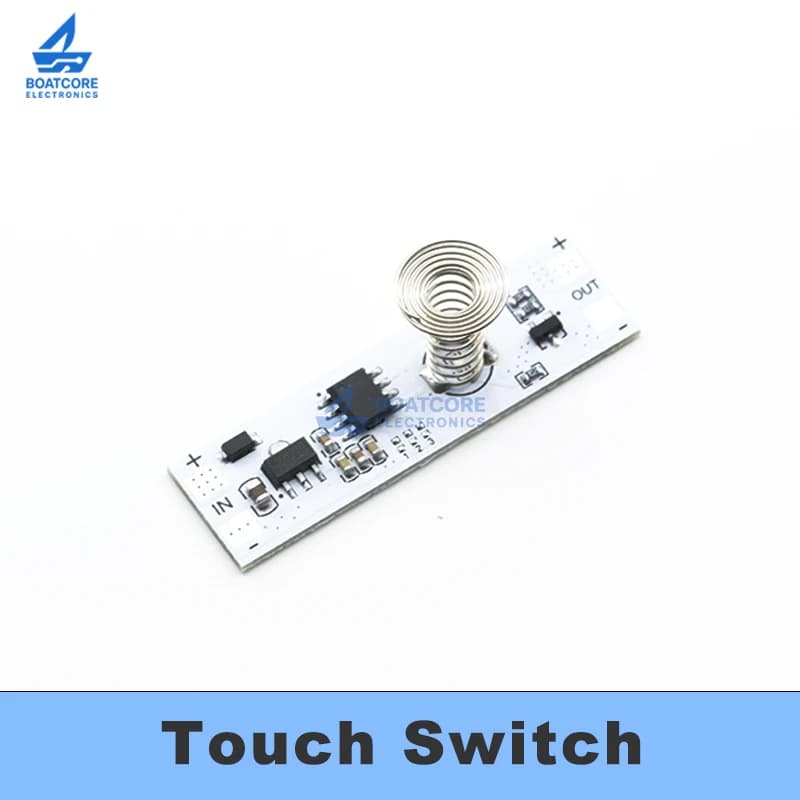 Interruttore del sensore tattile capacitivo DC 12V LED Dimmer Interruttore di controllo Interruttore a molla elicoidale 9-24V 30W 3A per la striscia luminosa a LED per casa intelligente