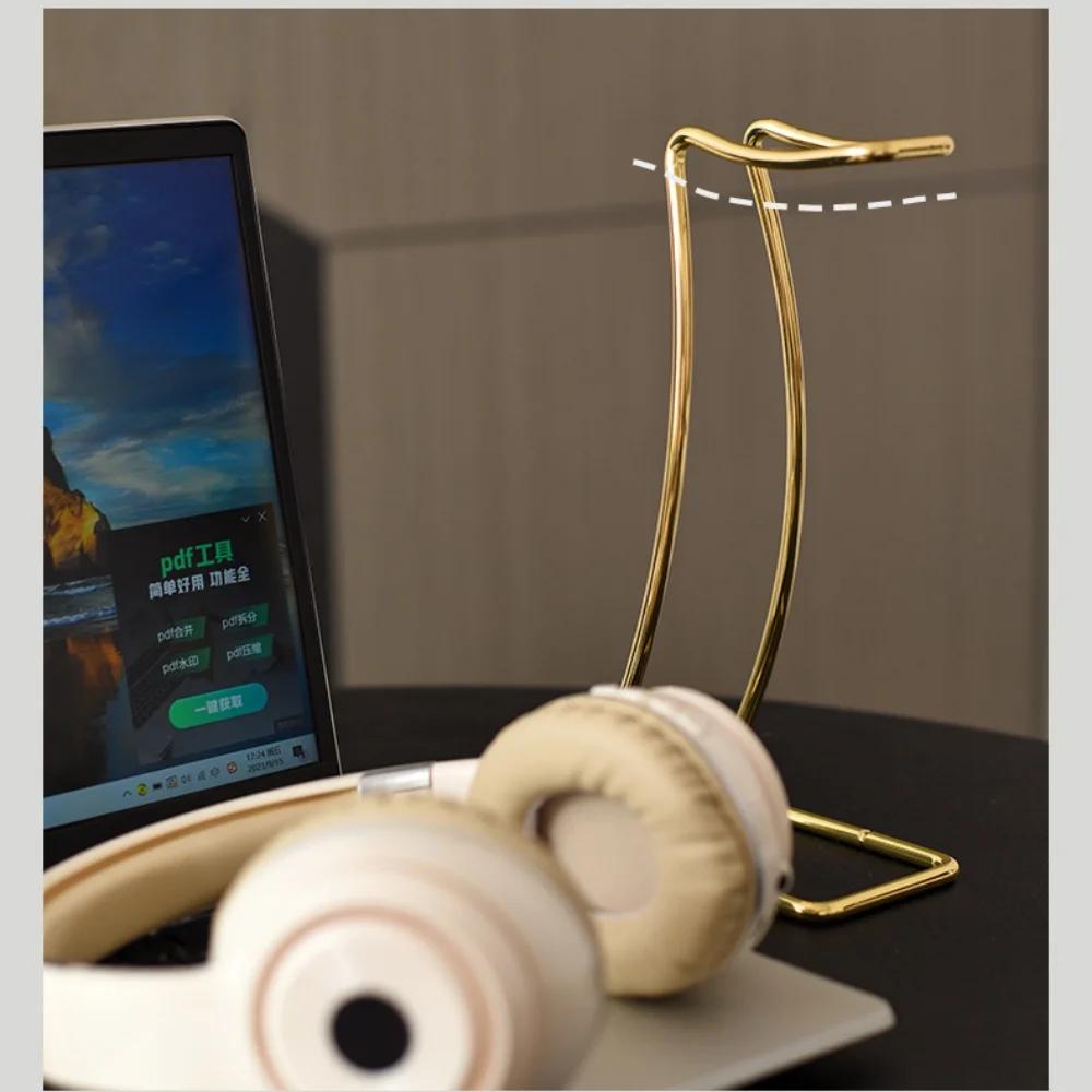 Supporto per cuffie da gioco per computer con rack di archiviazione per cuffie da tavolo creativo Supporto di archiviazione geometrico semplice
