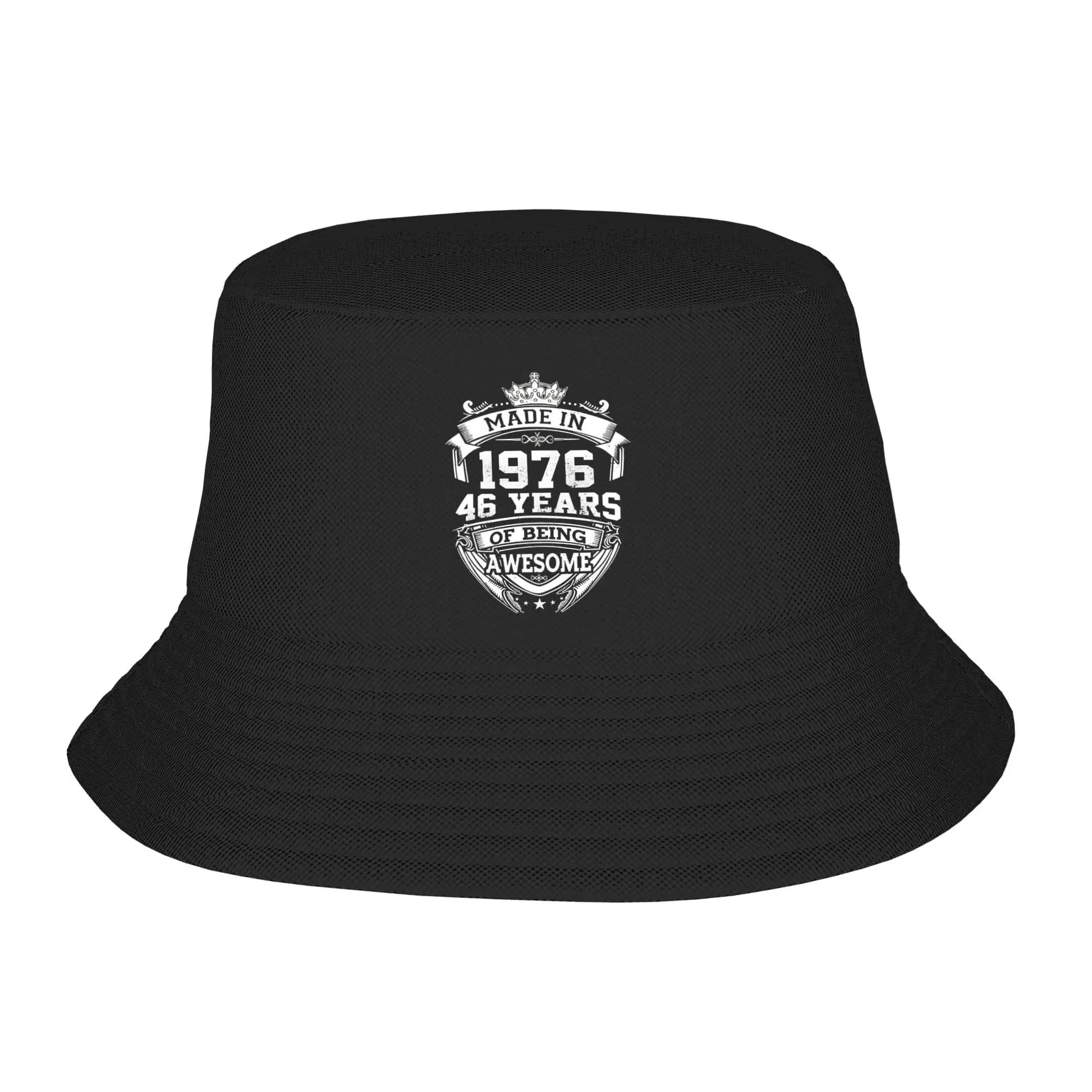 Born 1976 50th Birthday Bucket Hats for Women Men Travel Bob Hat for Outdoor Caps