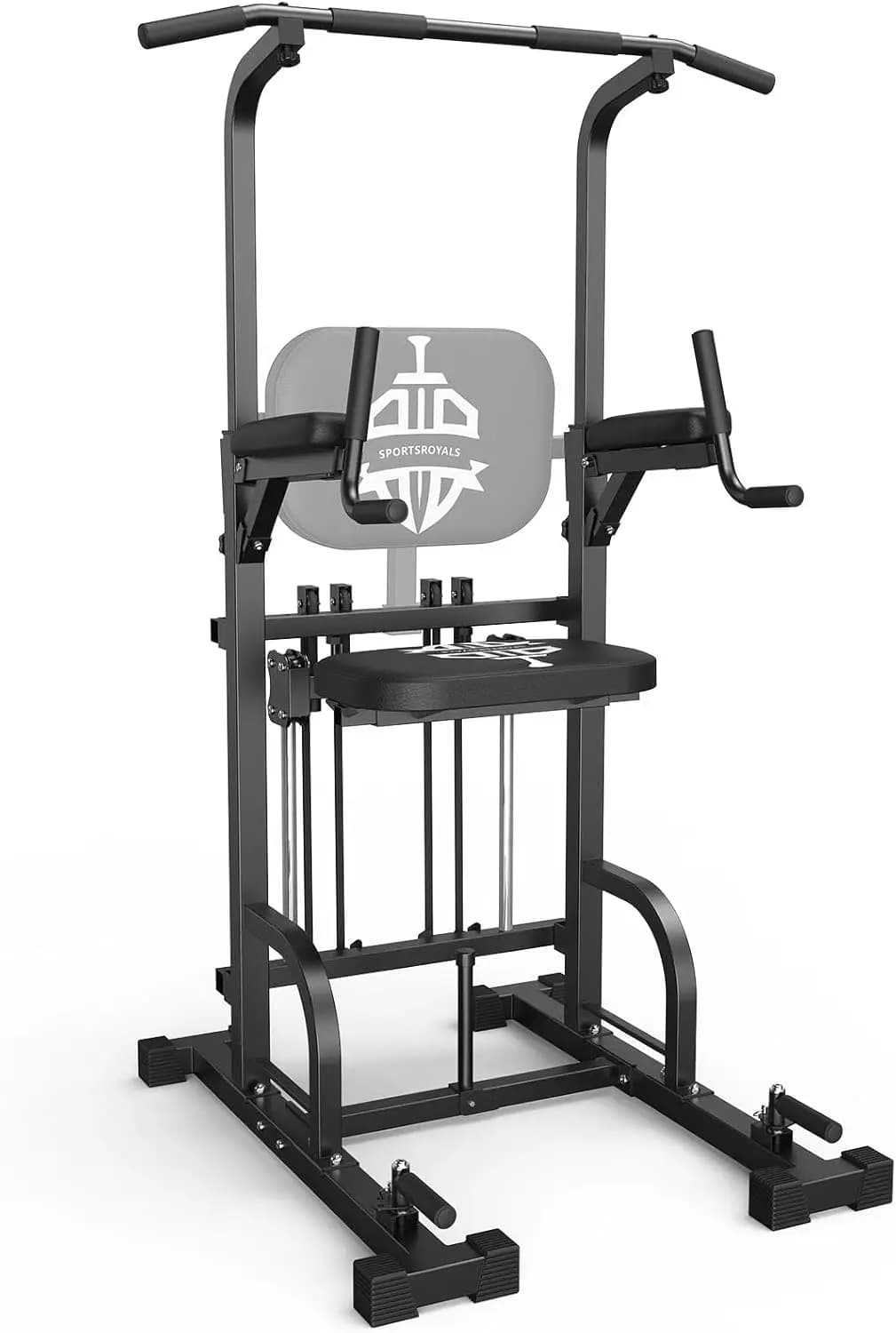 Power Tower Station with Traction Bar, 450 pound Dip Station for Home Gym Training Equipment