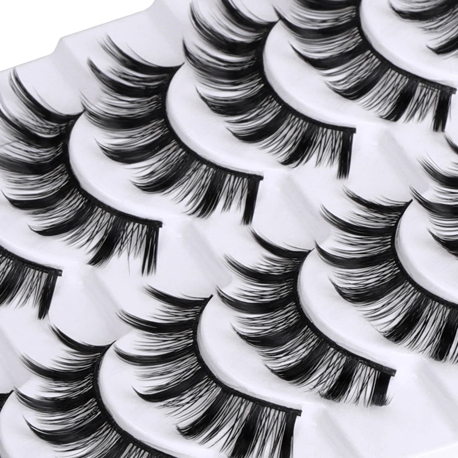 Ciglia finte di simulazione nera Ciglia sottili naturali soffici multi-stile per trucco fai da te per cosplay di occhi di bellezza
