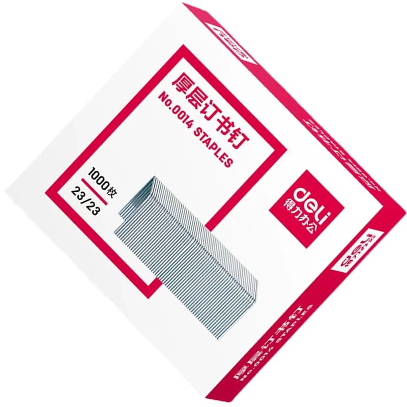 1000 pz/scatola Deli 23/23 Graffette Heavy Duty Rilegatura 210 Lenzuola Cucitrice di Carta Forniture Per Ufficio Scolastico Studente di Cancelleria Strumento di Affari