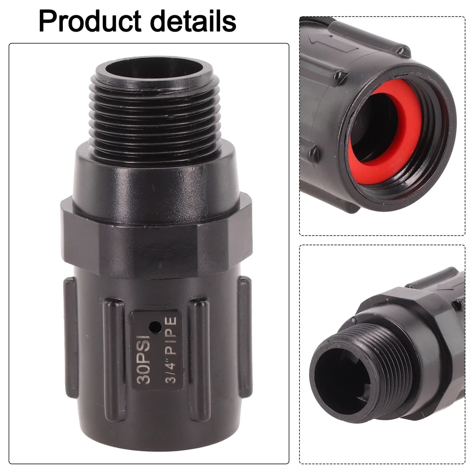 Valve Pressure Regulator 10PSI Flame-Resistant For Farm Garden Hose 3/4\\\" Black Drip Irrigation High Quality