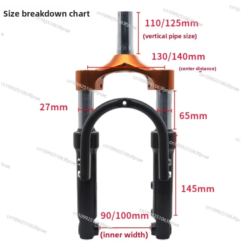 14 Inch Hydraulic Front Fork Shock Absorber Replacement Damping Accessory For Folding Electric Scooter E-Bike Repair Spare Part
