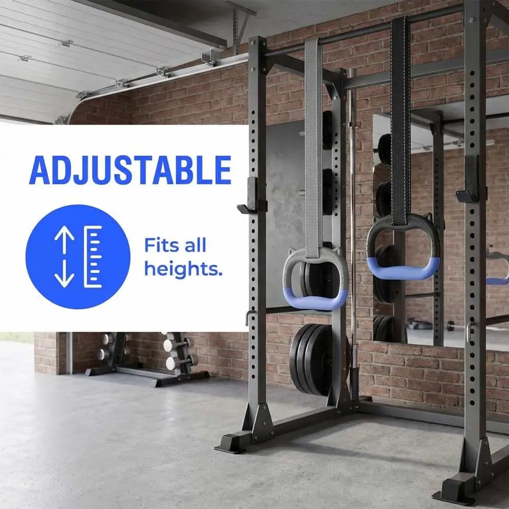 Anelli da Ginnastica con Cinghie, Barra per Trazioni Antiscivolo, Cinghie Regolabili per Allenamento di Forza, Anello per Esercizi Fitness
