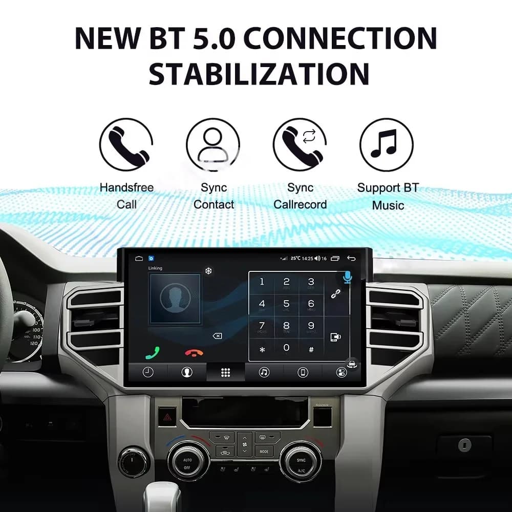 AFJY Autoradio Per Toyota Tundra Sequoia 2014--2024 Android Auto Wireless Carplay Lettore Multimediale di Navigazione GPS DSP Stereo