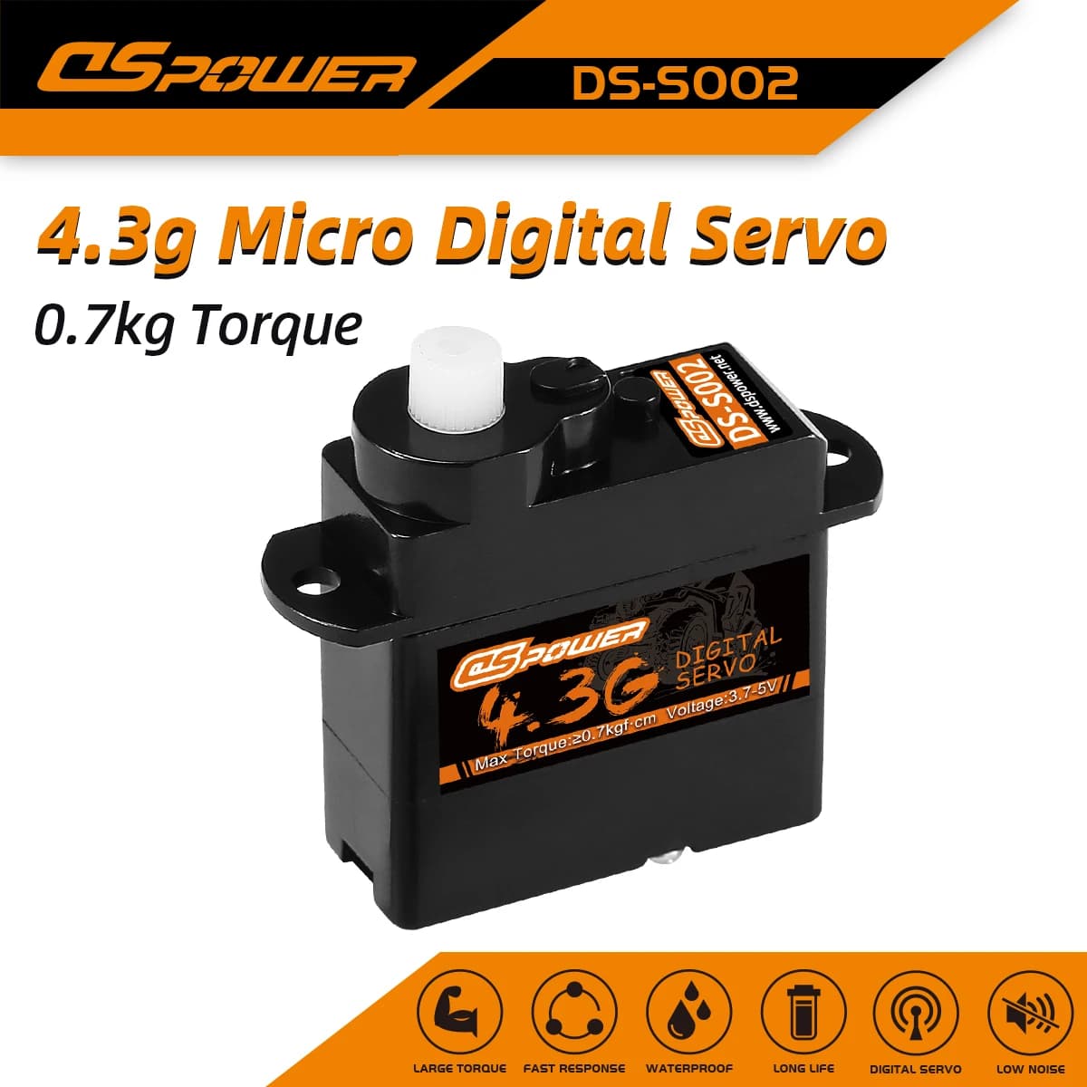 DSpower 4.3g Micro Digital Servo Plastic Gear Mini Servos per WLtoys A959/A969/A979 1/24 SCX24 RC Auto Aerei Elicottero