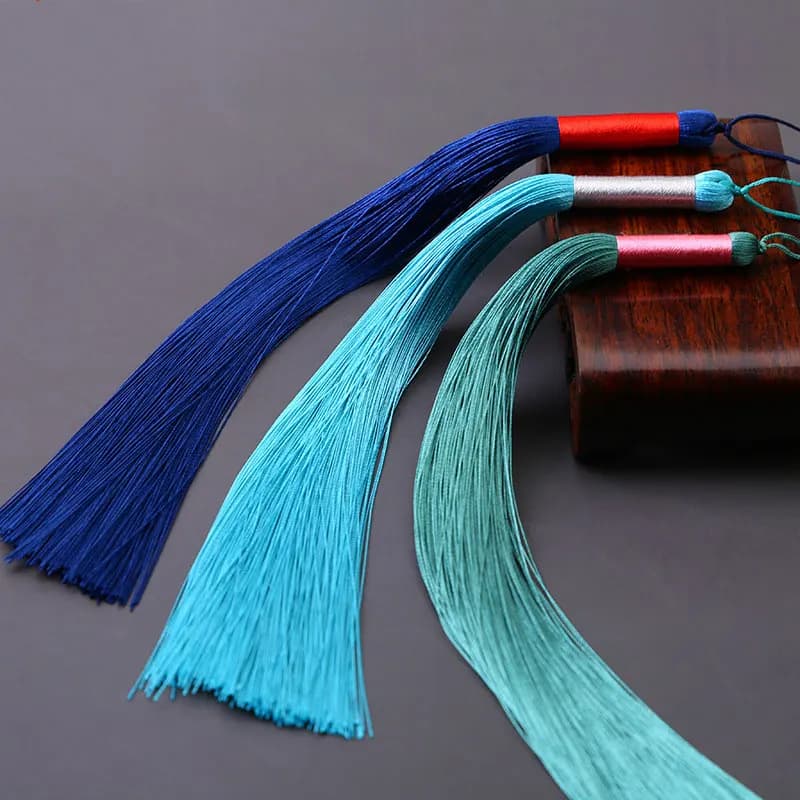 1PC 25CM Tassels Silky Handmade Soft Craft Tassels with Loops for Jewelry Making DIY Craft Projects Home Decor