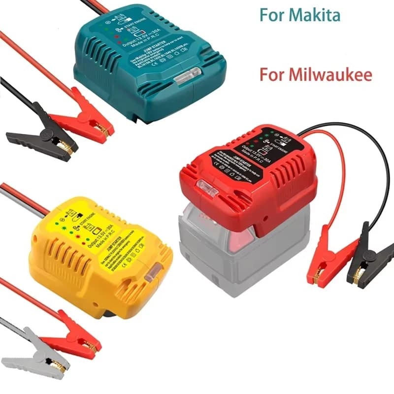 Per Makita/Dewalt/Milwaukee/EINHELL18V Adattatore per avviamento di emergenza per auto a batteria, cavo boost automatico 11AWG per l'utilizzo dell'auto di avviamento di emergenza