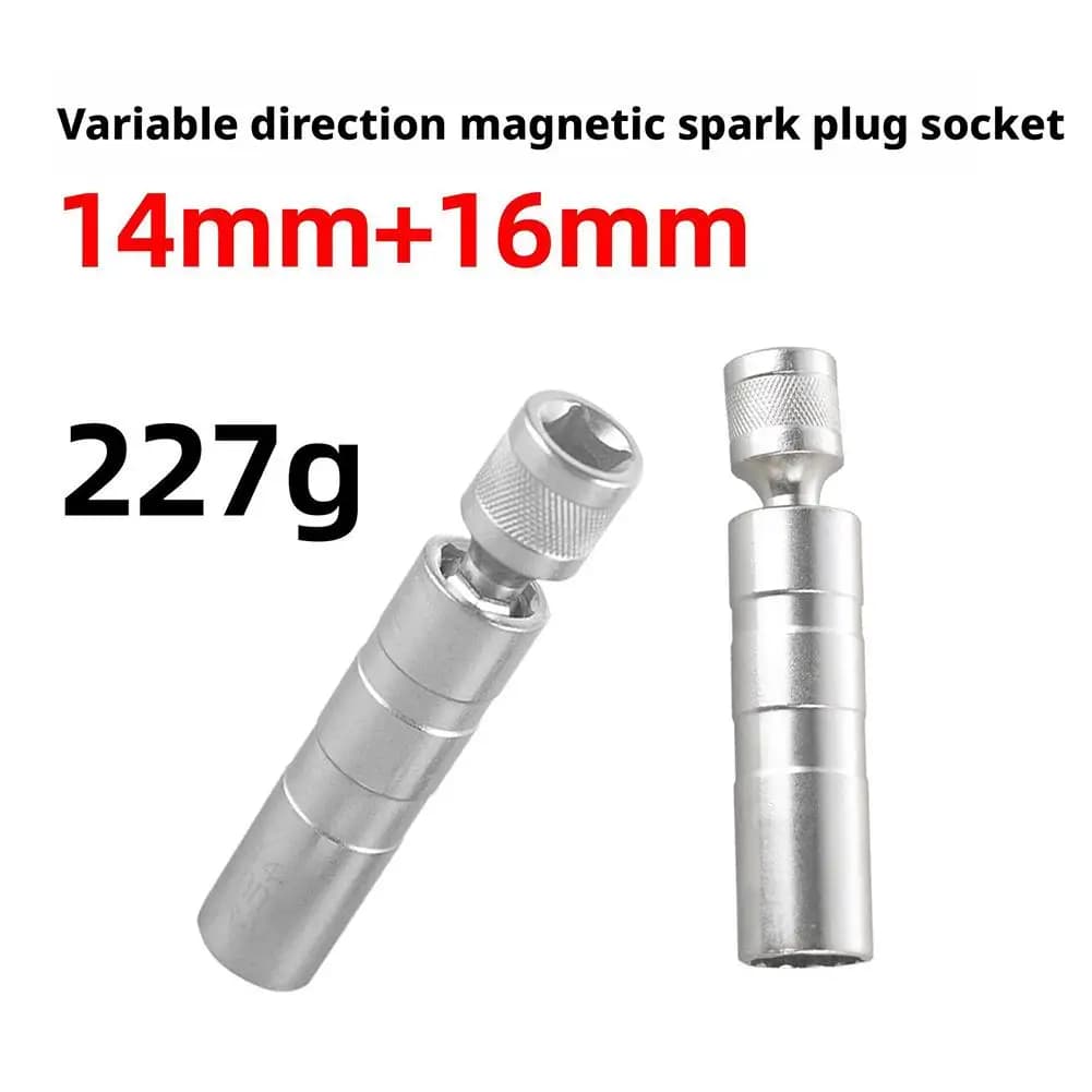 Chiave a Bussola Universale Magnetica a 12 Angoli con Parete Sottile da 14mm 16mm, Chiave Flessibile per Riparazione Auto