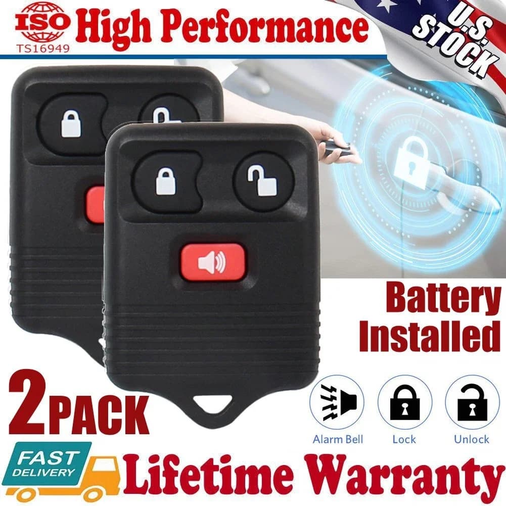 2PCS Keyless Entry Chiave Dell'automobile Telecomando Fob Per Ford F150 F250 F350 E150 Focus