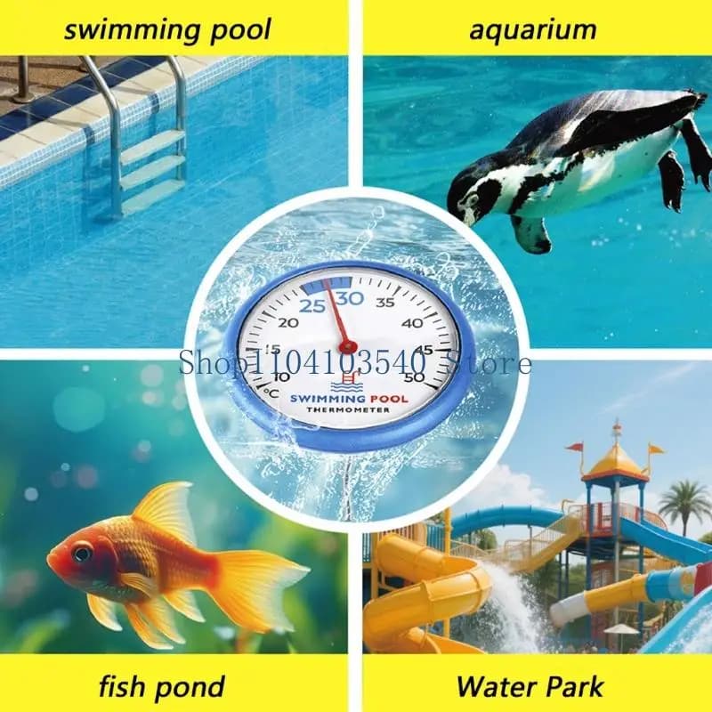 02DC Clear Display Pool Water Thermometers Temperature Monitoring Gauge For Home Use