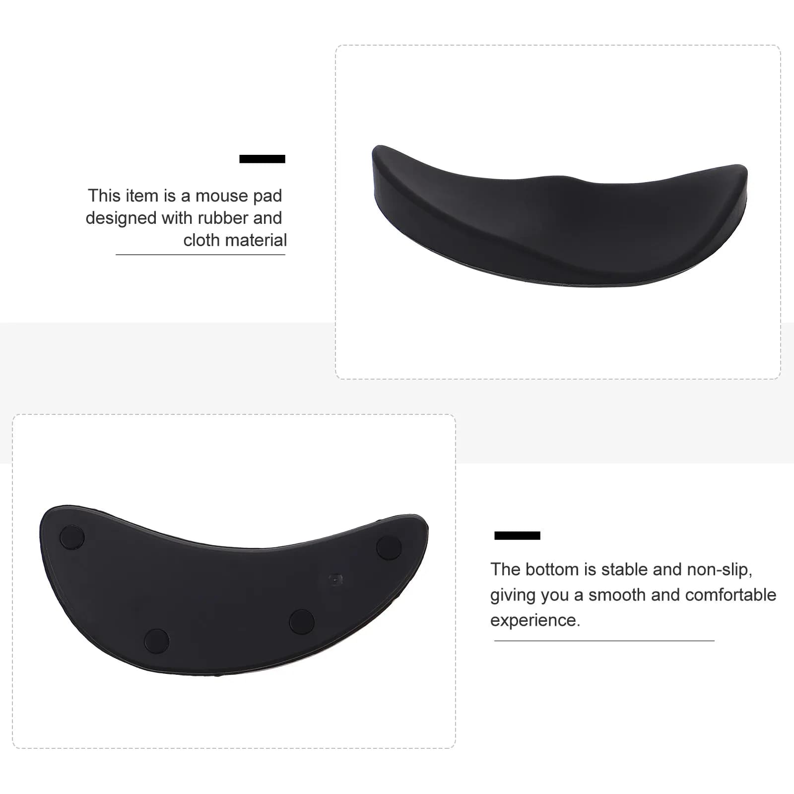 Supporto Ergonomico per Polso del Mouse, Cuscinetto Antiscivolo Nero per Alleviare il Dolore, Tappetino per Polso e Gomito per Computer e Tastiera Laptop