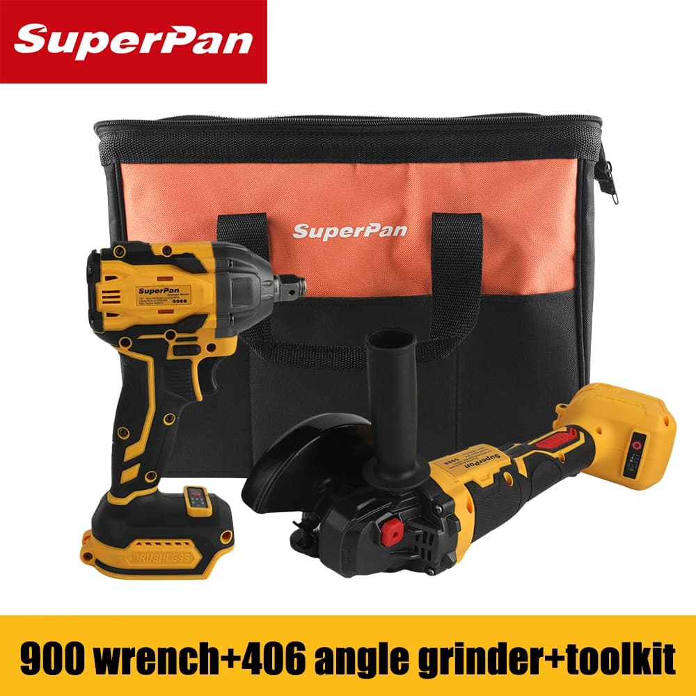 Professional Angle Grinder Set and Impulse Screwdriver with Tool Bag, Power 660W/1000W, Versatile for Restructuring and Maintenance